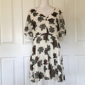 Avec Les Filles Peony Off White dress Sz Large